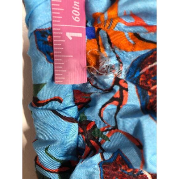 Derek Lam 10 Crosby Cami Flounce Dress Floral Print Twist Waist Mini Blue Size 6 - Picture 9 of 13